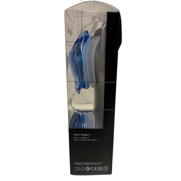 NEW! Nike Swim Goggle One Size OS Active Blue Adjustable - Picture 2 of 4